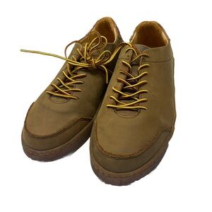 NEW Luca Shoes Suede Leather Terra Low Sneaker Lactae Hevea Brown Men’s Sz 9